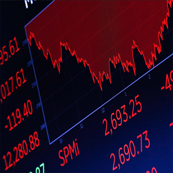 Share market chart going down