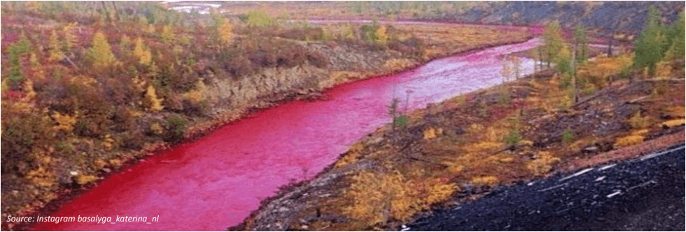 Polluted river